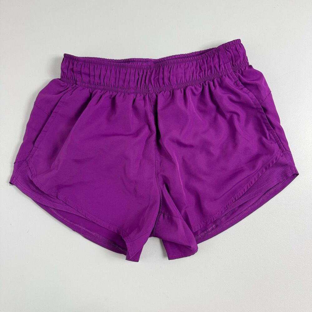 Athletic Works Women’s S 4-6 Purple Running Shorts Built-In Brief Pockets